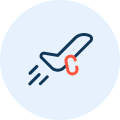Air freight cargo shipping icon