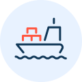 FCL ocean freight container shipping icon
